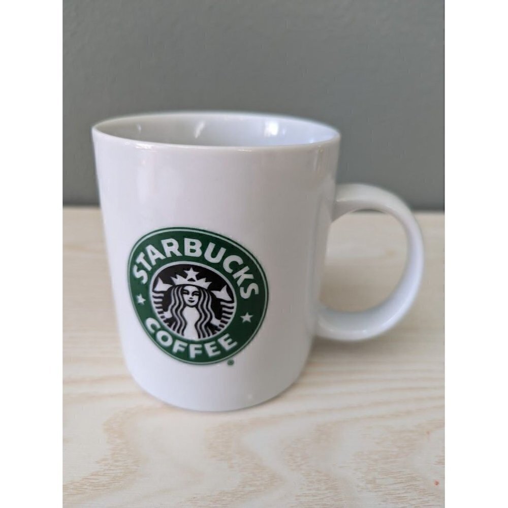 Starbucks 1999 Logo Collectible Mug 12 oz. Two Sided Logo Coffee Cup
